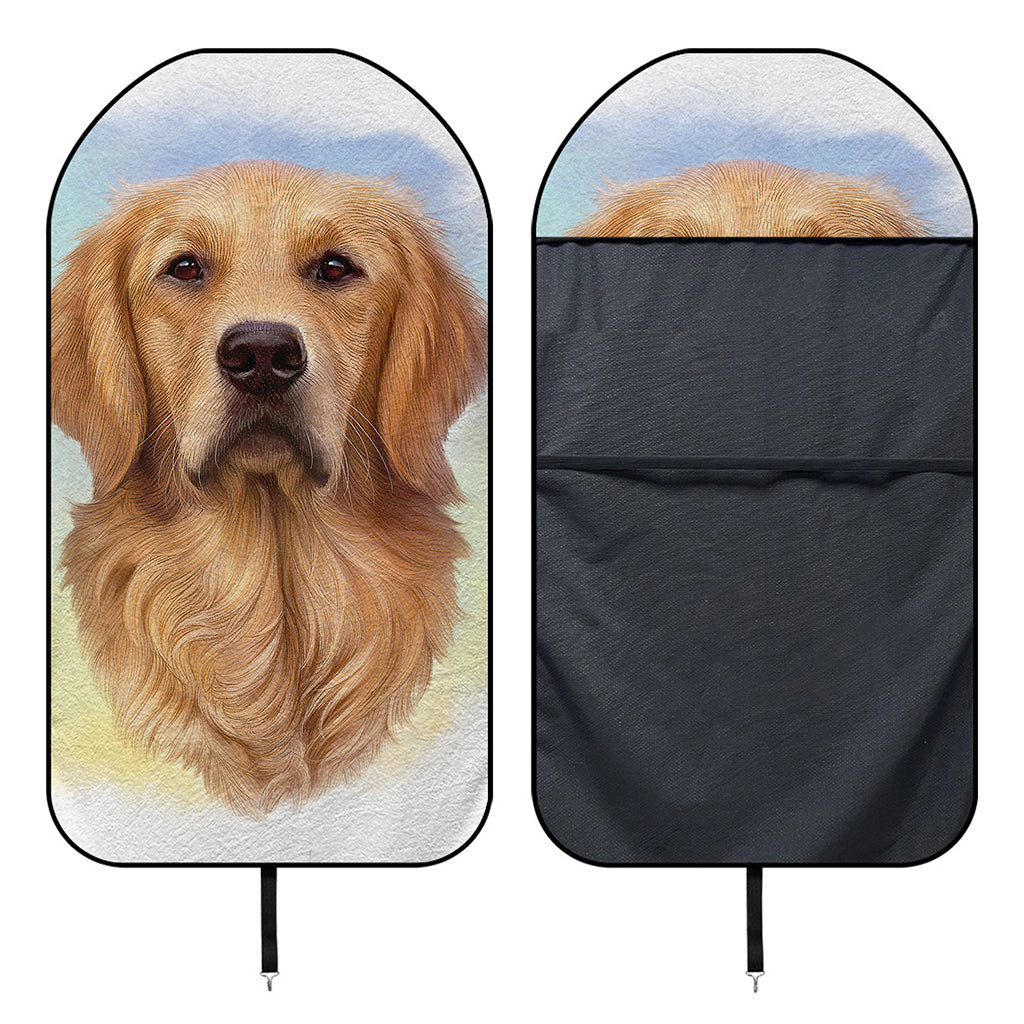 Golden Retriever Portrait Print Waterproof Car Seat Cover