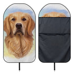 Golden Retriever Portrait Print Waterproof Car Seat Cover