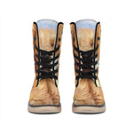 Golden Retriever Portrait Print Winter Boots