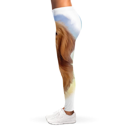 Golden Retriever Portrait Print Women's Leggings