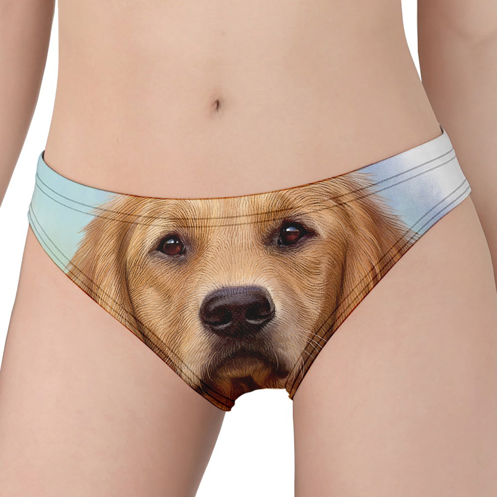 Golden Retriever Portrait Print Women's Panties