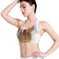 Golden Retriever Portrait Print Women's Sports Bra