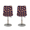 Golden Retriever Tartan Pattern Print Bar Stool Covers