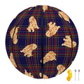 Golden Retriever Tartan Pattern Print Basketball