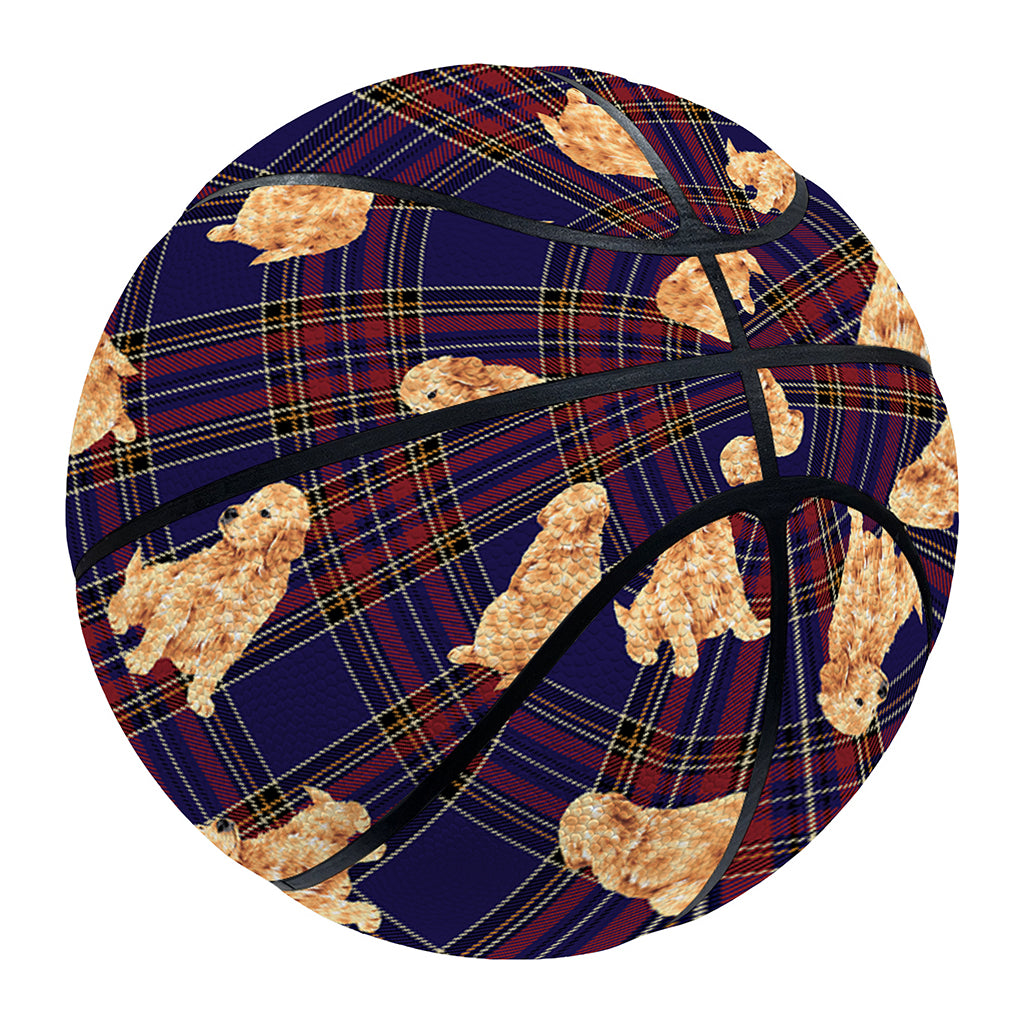 Golden Retriever Tartan Pattern Print Basketball