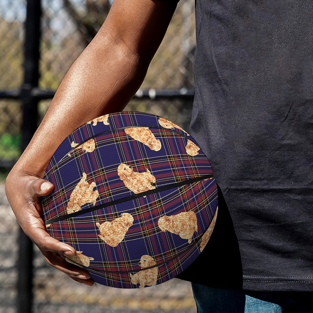 Golden Retriever Tartan Pattern Print Basketball