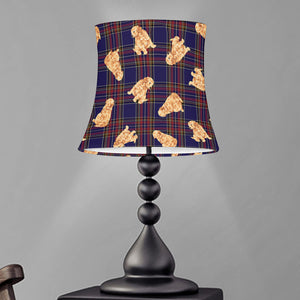 Golden Retriever Tartan Pattern Print Bell Lamp Shade