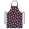 Golden Retriever Tartan Pattern Print Bib Apron With Pocket