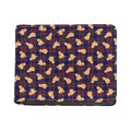 Golden Retriever Tartan Pattern Print Bifold Wallet