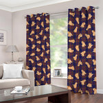 Golden Retriever Tartan Pattern Print Blackout Grommet Curtains