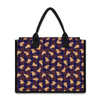 Golden Retriever Tartan Pattern Print Canvas Tote Bag