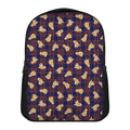 Golden Retriever Tartan Pattern Print Casual Backpack