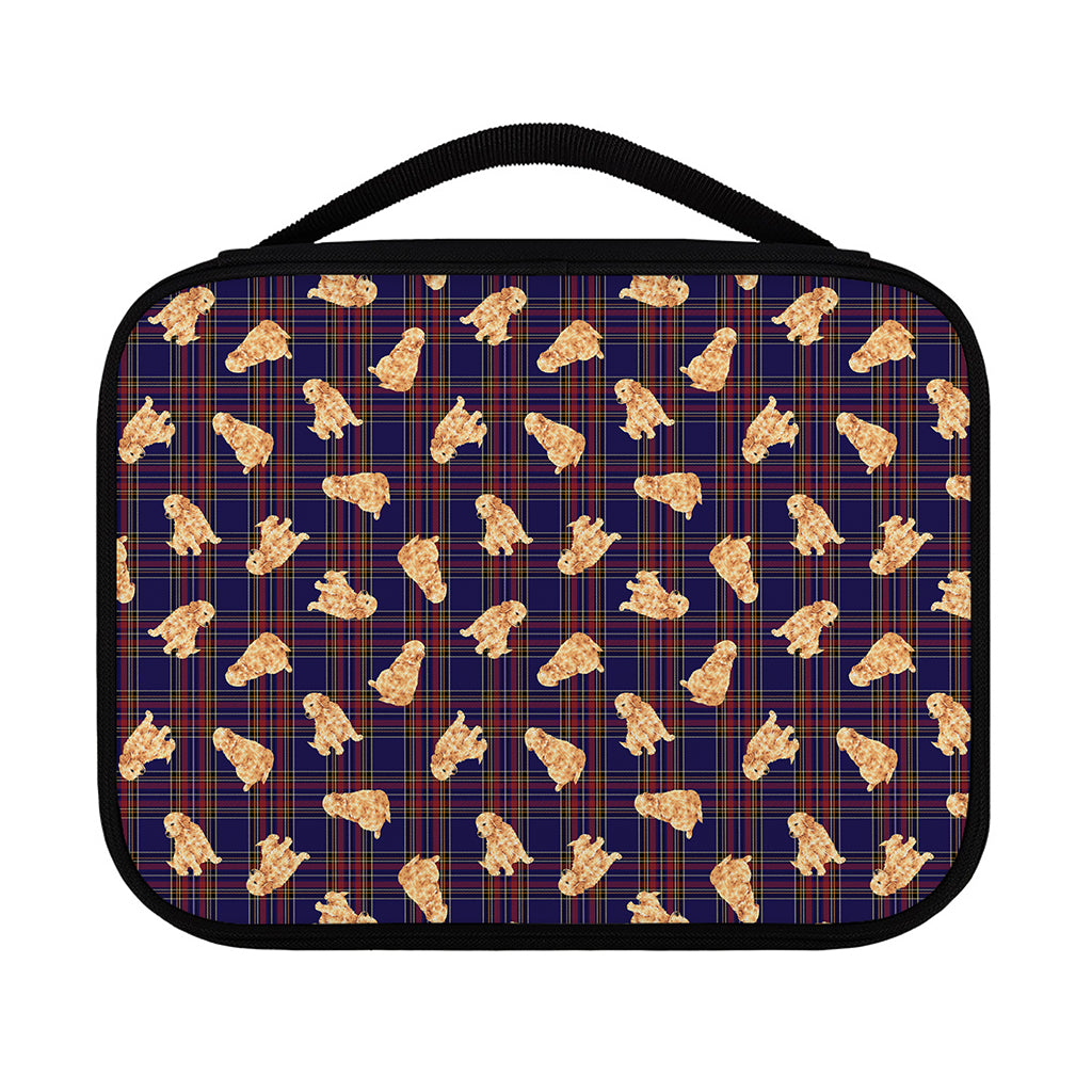 Golden Retriever Tartan Pattern Print Classic Bible Case