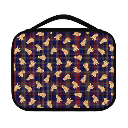 Golden Retriever Tartan Pattern Print Classic Bible Case