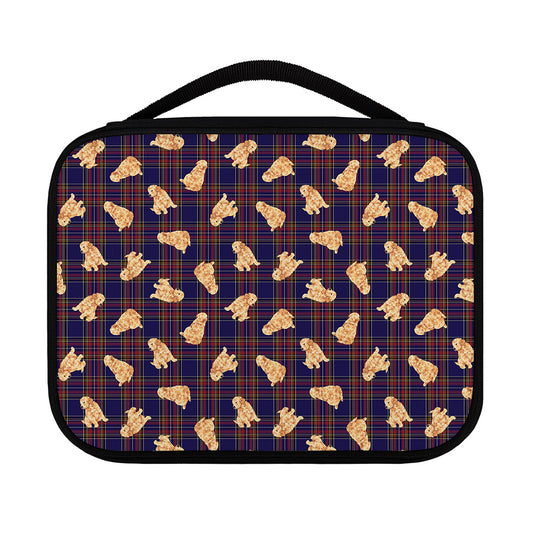 Golden Retriever Tartan Pattern Print Classic Bible Case
