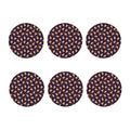 Golden Retriever Tartan Pattern Print Coaster Set