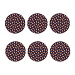 Golden Retriever Tartan Pattern Print Coaster Set