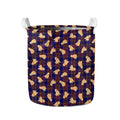 Golden Retriever Tartan Pattern Print Collapsible Laundry Basket