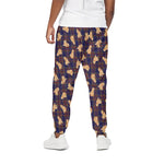 Golden Retriever Tartan Pattern Print Cotton Pants