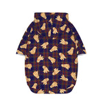 Golden Retriever Tartan Pattern Print Dog Zip Up Hoodie
