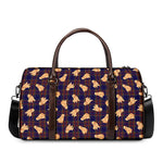 Golden Retriever Tartan Pattern Print Duffle Bag