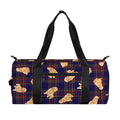 Golden Retriever Tartan Pattern Print Gym Bag
