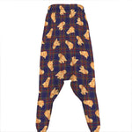 Golden Retriever Tartan Pattern Print Hammer Pants