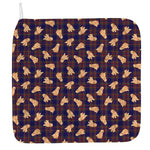 Golden Retriever Tartan Pattern Print Hand Towel