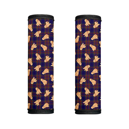 Golden Retriever Tartan Pattern Print Handle Covers