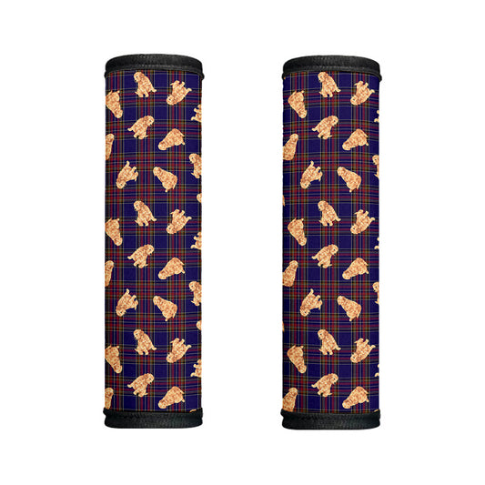 Golden Retriever Tartan Pattern Print Handle Covers