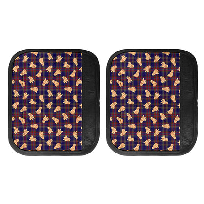 Golden Retriever Tartan Pattern Print Handle Covers