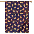 Golden Retriever Tartan Pattern Print House Flag