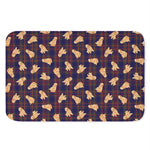 Golden Retriever Tartan Pattern Print Indoor Door Mat