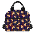Golden Retriever Tartan Pattern Print Insulated Lunch Bag