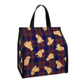 Golden Retriever Tartan Pattern Print Insulated Lunch Tote