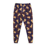 Golden Retriever Tartan Pattern Print Jogger Pants