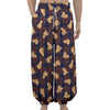 Golden Retriever Tartan Pattern Print Lantern Pants