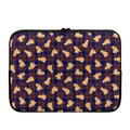 Golden Retriever Tartan Pattern Print Laptop Sleeve