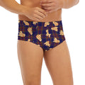 Golden Retriever Tartan Pattern Print Men's Briefs