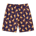 Golden Retriever Tartan Pattern Print Men's Swim Trunks