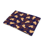 Golden Retriever Tartan Pattern Print Pet Cooling Mat Cover