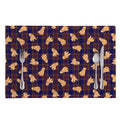 Golden Retriever Tartan Pattern Print Placemat