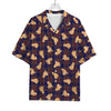 Golden Retriever Tartan Pattern Print Rayon Hawaiian Shirt