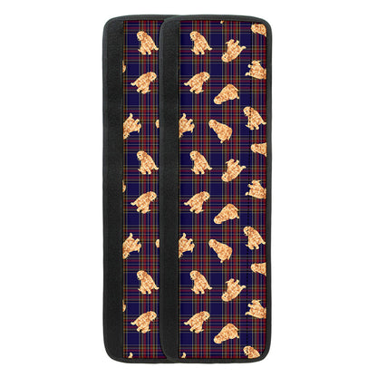 Golden Retriever Tartan Pattern Print Refrigerator Handle Covers