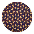 Golden Retriever Tartan Pattern Print Round Blanket