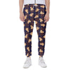 Golden Retriever Tartan Pattern Print Scuba Joggers