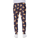 Golden Retriever Tartan Pattern Print Scuba Joggers