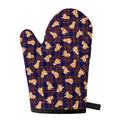 Golden Retriever Tartan Pattern Print Single Oven Mitt