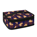 Golden Retriever Tartan Pattern Print Small Lunch Bag