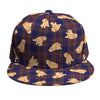 Golden Retriever Tartan Pattern Print Snapback Cap